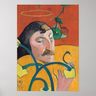 Paul Gauguin Zelfportret, 1889 (olie op hout) Poster