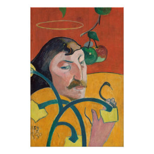Paul Gauguin Zelfportret, 1889 (olie op hout) Poster