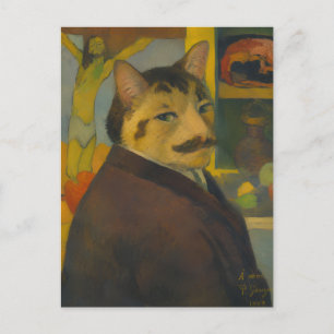 Paul Gauguin Zelfportret als een Kat Briefkaart