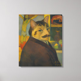 Paul Gauguin Zelfportret als een Kat Canvas Afdruk