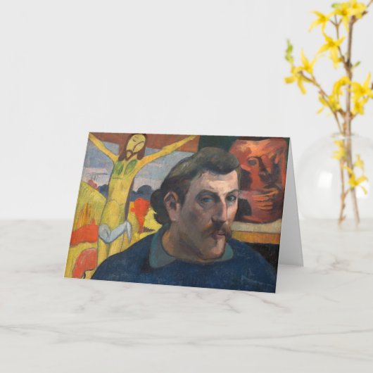Paul Gauguin - Zelfportret met Gele Christus Kaart (Gele Bloem)