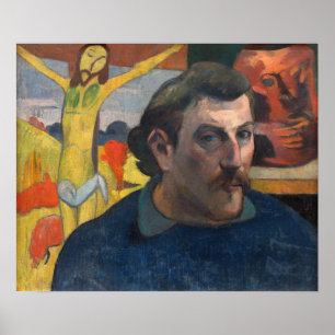 Paul Gauguin - Zelfportret met Gele Christus Poster