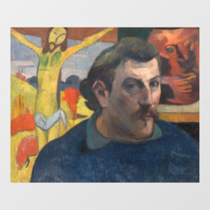 Paul Gauguin - Zelfportret met Gele Christus Raamsticker