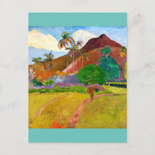 Paul Gauguin's beroemde schilderij uit het Tahitia Briefkaart