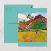 Paul Gauguin's beroemde schilderij uit het Tahitia Briefkaart (Voorkant / Achterkant)