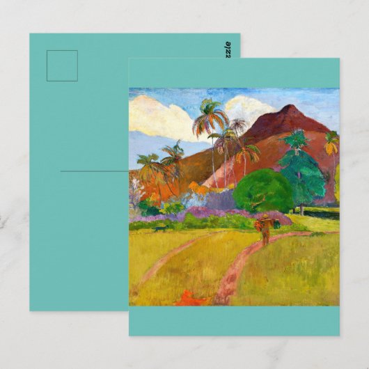 Paul Gauguin's beroemde schilderij uit het Tahitia Briefkaart (Voorkant / Achterkant)