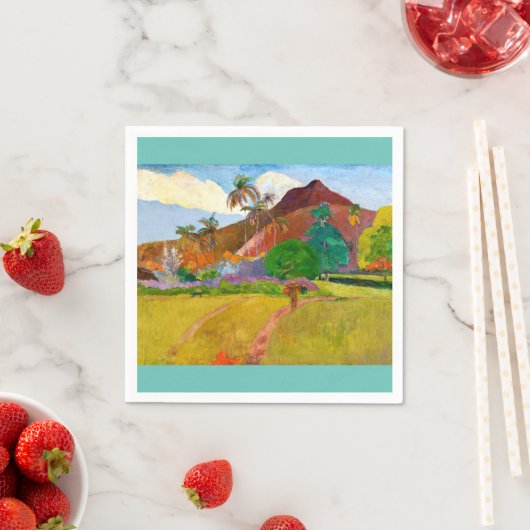 Paul Gauguin's beroemde schilderij uit het Tahitia Servet (Insitu)