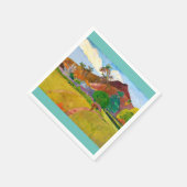 Paul Gauguin's beroemde schilderij uit het Tahitia Servet (Hoek)