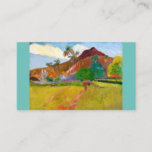 Paul Gauguin's beroemde schilderij uit het Tahitia Visitekaartje (Voorkant)