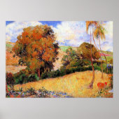 Paul Gauguin's painting, Meadow in Martinique, Poster (Voorkant)
