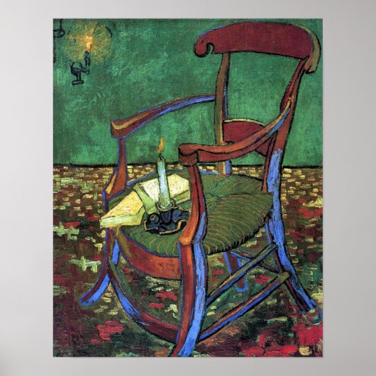 Paul Gauguin's stoel van Vincent van Gogh 1888 Poster (Voorkant)
