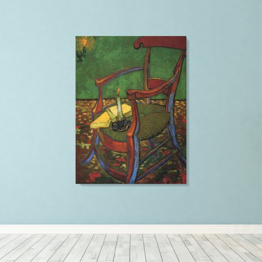 Paul Gauguin's stoel van Vincent van Gogh Canvas Afdruk (Insitu (Houten vloer))