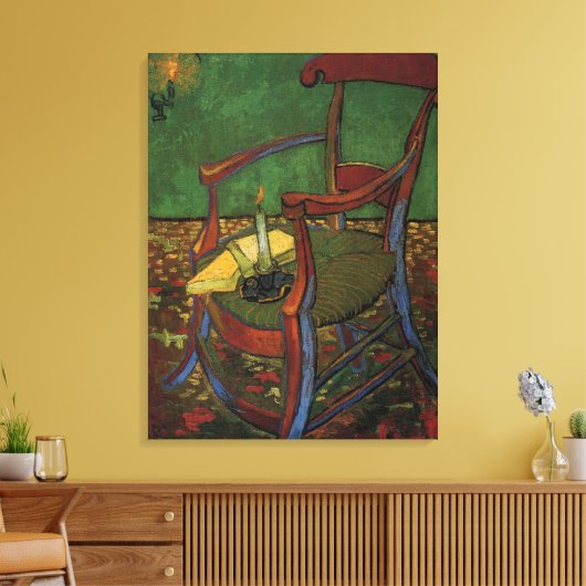 Paul Gauguin's stoel van Vincent van Gogh Canvas Afdruk (Insitu (Woonkamer))