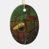 Paul Gauguin's stoel van Vincent van Gogh Keramisch Ornament (Achterkant)