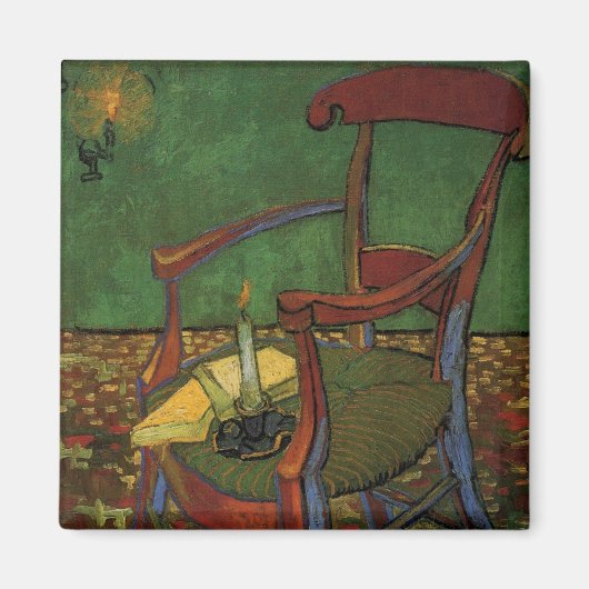 Paul Gauguin's stoel van Vincent van Gogh Magneet (Voorkant)