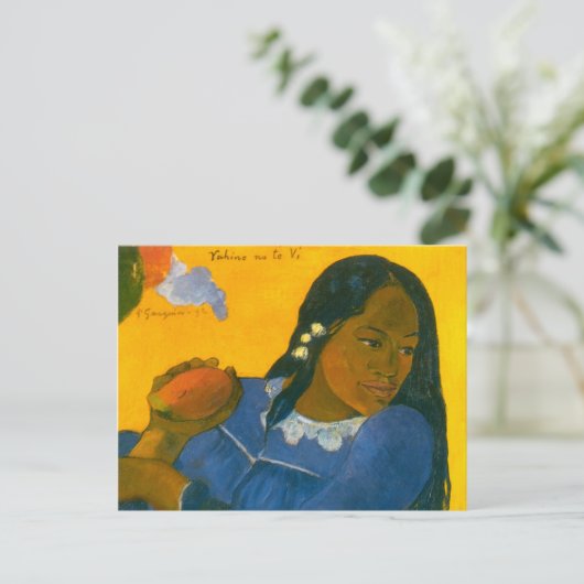 Paul Gauguin's Vrouw met een Mango (1892) Briefkaart (Staand voorkant)