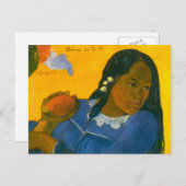 Paul Gauguin's Vrouw met een Mango (1892) Briefkaart (Voorkant / Achterkant)
