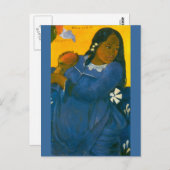 Paul Gauguin's Vrouw met een Mango (1892) Briefkaart (Voorkant / Achterkant)