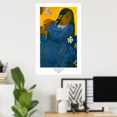 Paul Gauguin's Vrouw met een Mango (1892) Poster (Thuiskantoor)