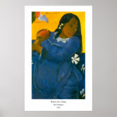 Paul Gauguin's Vrouw met een Mango (1892) Poster (Voorkant)