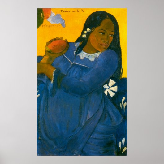 Paul Gauguin's Vrouw met een Mango (1892) Poster (Voorkant)