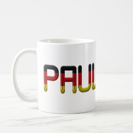 Paul German Flag Name Germany Typografie Koffiemok (Links)