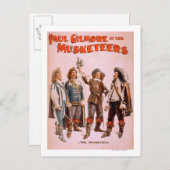 Paul Gilmore in de Musketeers Theatrical Briefkaart (Voorkant / Achterkant)