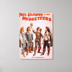 Paul Gilmore in de Musketeers Theatrical Canvas Afdruk