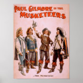 Paul Gilmore in de Musketeers Theatrical Poster (Voorkant)