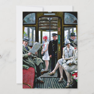 Paul-Gustave Fischer art - Kopenhagen Tram, kaart