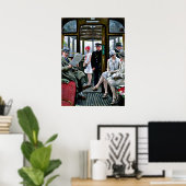 Paul-Gustave Fischer art - Kopenhagen Tram Poster (Thuiskantoor)