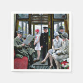 Paul-Gustave Fischer art - Kopenhagen Tram Servet (Voorkant)