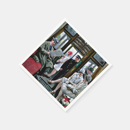 Paul-Gustave Fischer art - Kopenhagen Tram Servet (Hoek)