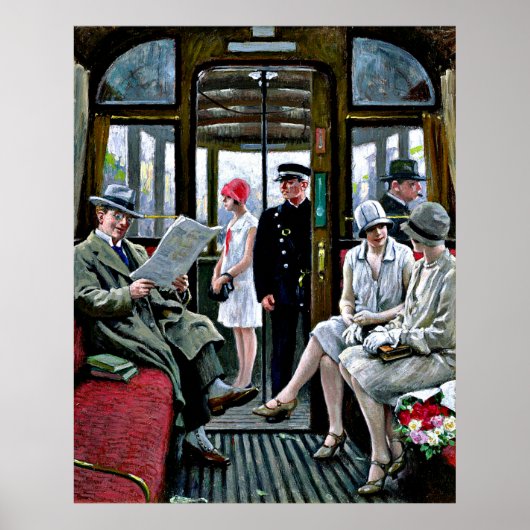 Paul-Gustave Fischer - Kopenhagen Tram Poster (Voorkant)
