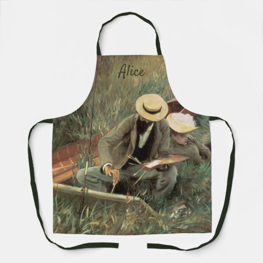 Paul Helleu aan het schetsen met zijn vrouw door J Schort (Voorkant)