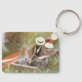 Paul Helleu aan het schetsen met zijn vrouw door J Sleutelhanger (Voorkant)