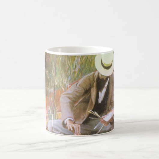 Paul Helleu schetsend met zijn vrouw door JS Sarge Koffiemok (Center)