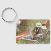 Paul Helleu schetsend met zijn vrouw door JS Sarge Sleutelhanger (Achterkant)