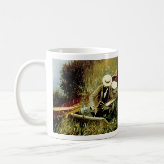 Paul Helleu Sketching met zijn Mok van de Koffie v (Links)