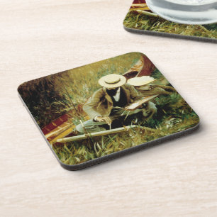 Paul Helleu Sketching met zijn vrouw Bier Onderzetter