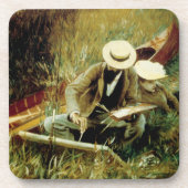 Paul Helleu Sketching met zijn vrouw Bier Onderzetter (Voorkant)