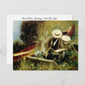 Paul Helleu Sketching met zijn Vrouw Briefkaart (Voorkant / Achterkant)