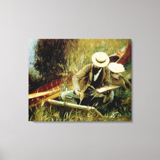 Paul Helleu Sketching met zijn vrouw Canvas Afdruk (Voorkant)