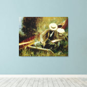 Paul Helleu Sketching met zijn vrouw Canvas Afdruk (Insitu (Houten vloer))