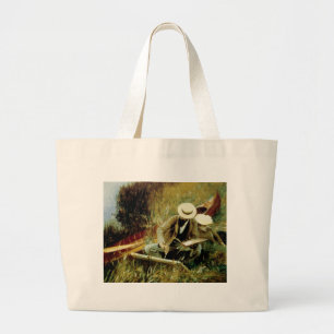 Paul Helleu Sketching met zijn vrouw Grote Tote Bag