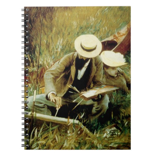 Paul Helleu Sketching met zijn vrouw Notitieboek (Voorkant)