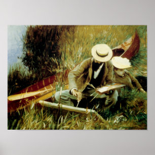 Paul Helleu Sketching met zijn vrouw Poster