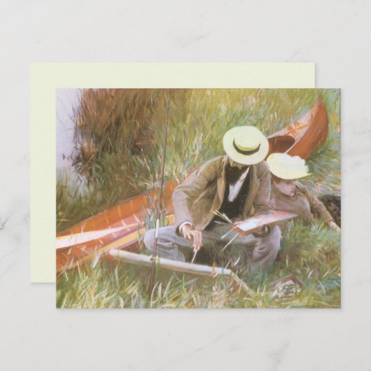 Paul Helleu Sketching met Zijn vrouw van JS Sargen (Voorkant / Achterkant)