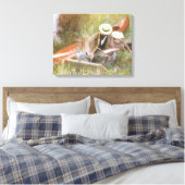 Paul Helleu Sketching met Zijn vrouw van JS Sargen Canvas Afdruk (Insitu (Slaapkamer))