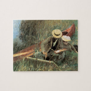 Paul Helleu Sketching met Zijn vrouw van JS Sargen Legpuzzel